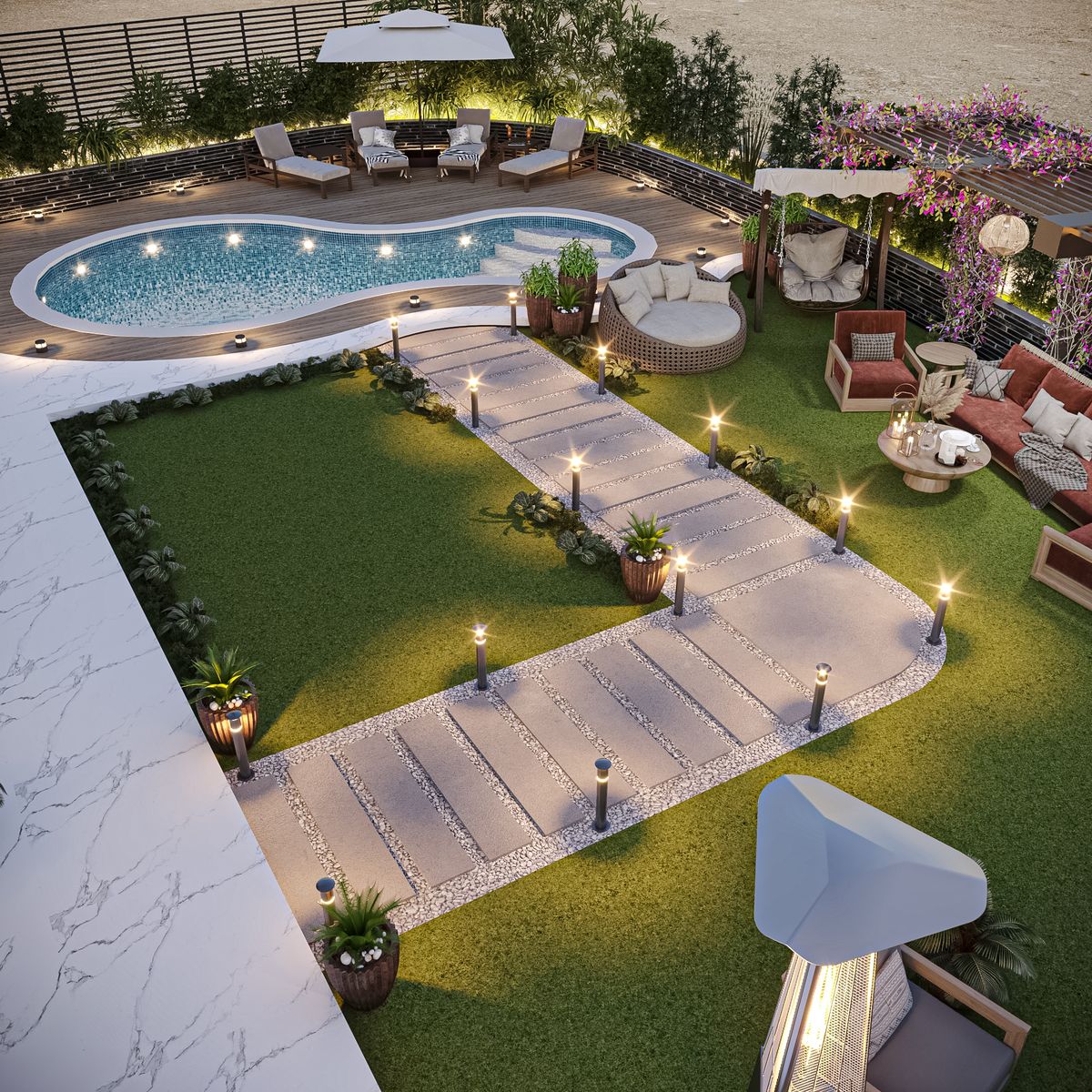 تنسيق حدائق الرياض